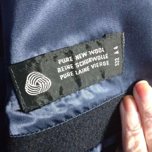 Men's Big & Tall 100% Wool Overcoat Black 2XLT/52L Czechoslovakian Heavyweight - Picture 16 of 16